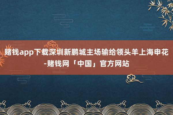 赌钱app下载深圳新鹏城主场输给领头羊上海申花-赌钱网「中国」官方网站