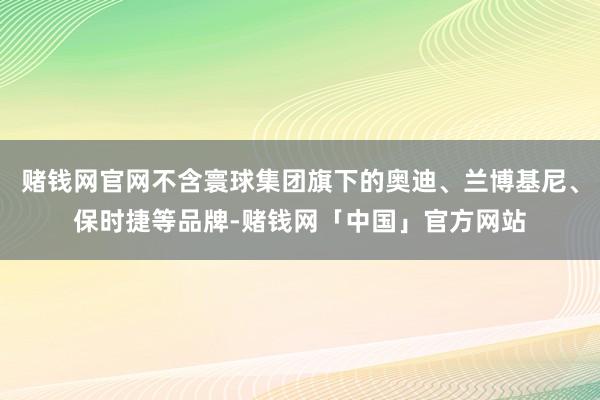 赌钱网官网不含寰球集团旗下的奥迪、兰博基尼、保时捷等品牌-赌钱网「中国」官方网站