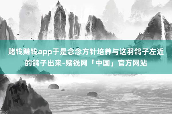 赌钱赚钱app于是念念方针培养与这羽鸽子左近的鸽子出来-赌钱网「中国」官方网站