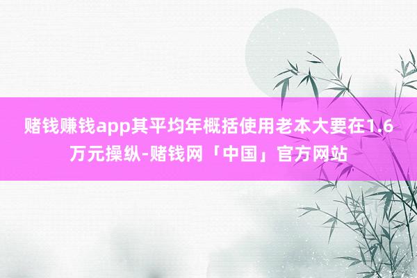 赌钱赚钱app其平均年概括使用老本大要在1.6万元操纵-赌钱网「中国」官方网站