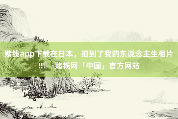 赌钱app下载在日本，拍到了我的东说念主生相片‼️-赌钱网「中国」官方网站