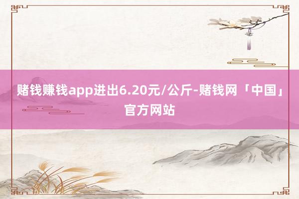 赌钱赚钱app进出6.20元/公斤-赌钱网「中国」官方网站